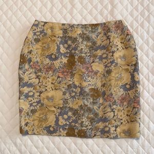 Linen Blend Floral Mini Skirt - The Limited